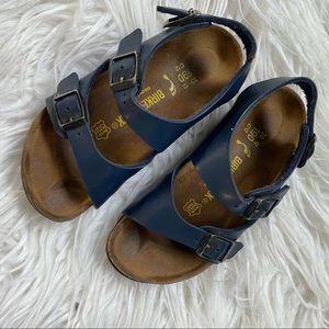 Birkenstock Roma. Biko Flor Navy Toddler Sandals Unisex